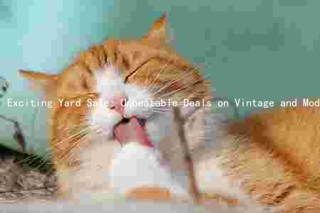 Exciting Yard Sale: Unbeatable Deals on Vintage and Modern Items