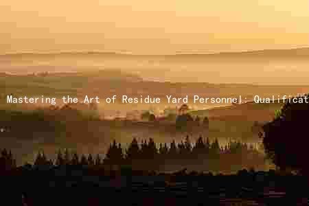 Mastering the Art of Residue Yard Personnel: Qualifications, Duties, Challenges, Safety, and Productivity