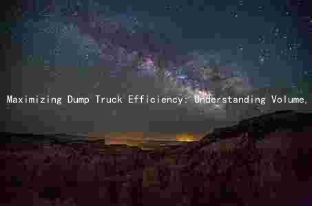 Maximizing Dump Truck Efficiency: Understanding Volume, Weight, and Payload Capacity